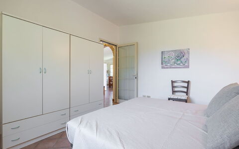 Malù House: Flooring, Floor, Interior Design, Furniture, Bed, Ceiling, Bedroom, Room, Lighting, Apartment