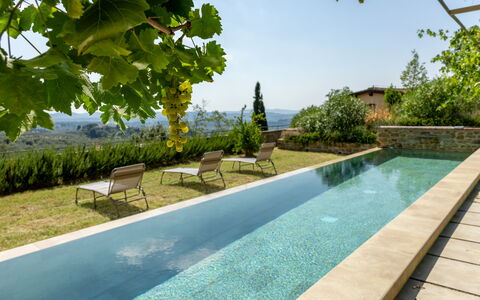 Villa Il Casalino, Florentine Hills with Pool: Swimming Pool, Composite Material, Garden, Landscaping, Estate, Water Feature, Eco Hotel, Hacienda, Villa, Flagstone
