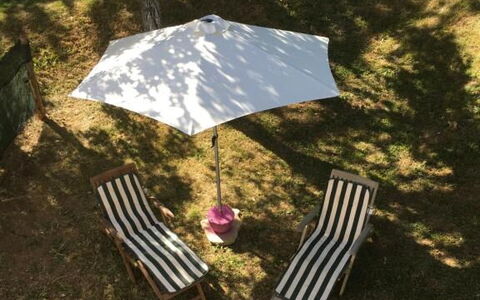 Apartment, Garden, Beigua Unesco Global Geopark: Umbrella, Furniture, Outdoor Furniture, Shade, Chair, Garden, Outdoor Table, Lawn, Leisure, Backyard