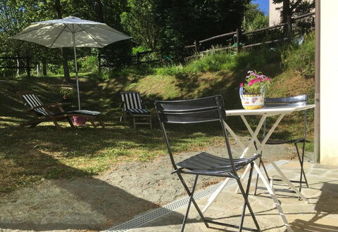 Apartment, Garden, Beigua Unesco Global Geopark: Furniture, Outdoor Furniture, Chair, Table, Outdoor Table, Folding Chair, Shade, Garden, Kitchen & Dining Room Table, Umbrella