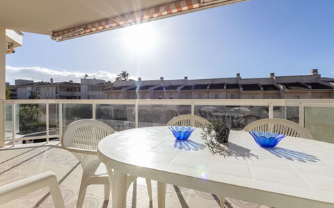 Costa Blanca Iii: Shade, Apartment, Balcony, Landscaping, Yard, Outdoor Furniture, Villa
