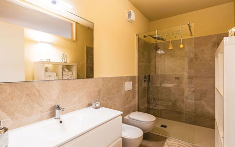 Micuzzo: Bathroom, Flooring, Interior Design, Plumbing Fixture, Floor, Wall, Bathroom Sink, Sink, Tap, Plumbing
