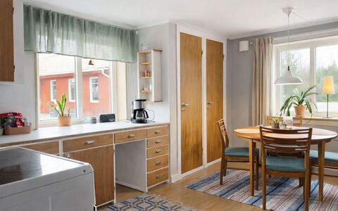 Hönetorpet: Furniture, Interior Design, Flooring, Cabinetry, Wood, Countertop, Floor, Ceiling, Kitchen, Room