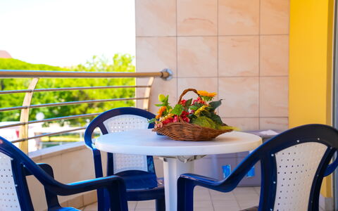 Residence Villarosa Pool and Beach: Furniture, Outdoor Furniture, Chair, Balcony, Outdoor Table, Armrest, Coffee Table, Eco Hotel