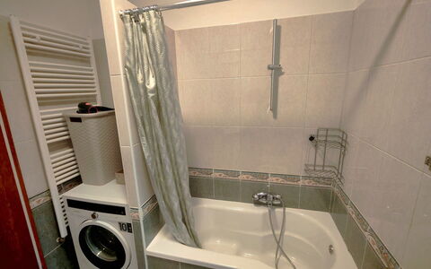 Holyday Home Midas: Plumbing Fixture, Flooring, Bathtub, Floor, Bathroom, Interior Design, Plumbing, Tap, Tile, Room