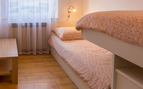Holyday Home Midas: Bed, Bedroom, Bedding, Bed Sheet, Wall, Interior Design, Furniture, Floor, Wood, Room