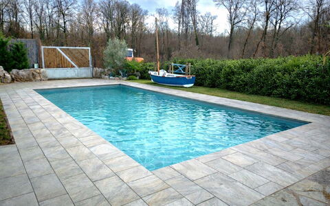 Holyday Home Midas: Swimming Pool, Flooring, Tile, Composite Material, Flagstone, Water Feature, Garden, Concrete, Landscaping, Design