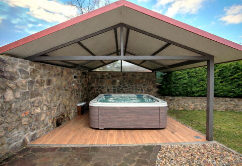 Holyday Home Midas: Swimming Pool, Composite Material, Garden Buildings, Garden, Shade, Backyard, Yard, Resort, Outdoor Structure, Natural Material