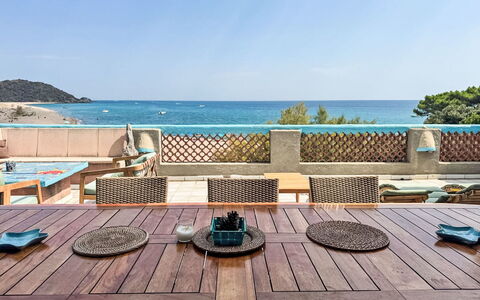 Sainte Lucie Porto Vecchio 700: Wood, Furniture, Sea, Outdoor Furniture, Chair, Shade, Resort, Ocean, Coast, Beach