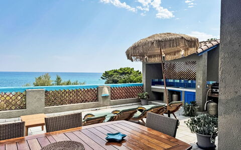 Casa Blue: Furniture, Outdoor Furniture, Chair, Shade, Resort, Balcony, Eco Hotel, Outdoor Table, Outdoor Structure, Hotel