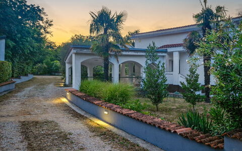 Filip: Architecture, Home, Residential Area, Garden, Estate, Hacienda, Driveway, Concrete, Landscaping, Shade