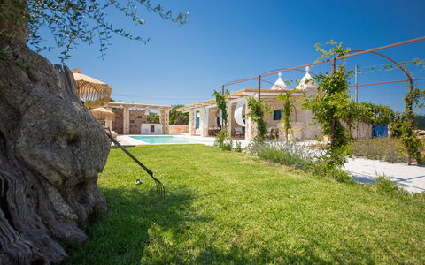 Trulli Valle D'Itria - Martina Franca: Swimming Pool, Resort, Estate, Shade, Hacienda, Outdoor Furniture, Villa, Eco Hotel, Outdoor Structure, Flowerpot