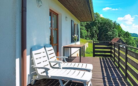Green Valley Park Stárkov 21: Wood, Furniture, Porch, Hardwood, Wood Stain, Outdoor Furniture, Deck, Cottage, Plank, Balcony