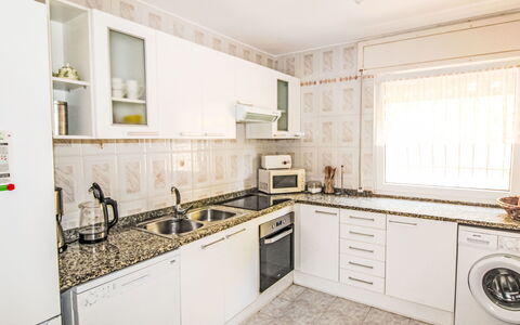 Roca Mas Mato: Kitchen, Countertop, Major Appliance, Kitchen Appliance, Interior Design, Flooring, Cabinetry, Wood, Floor, Furniture