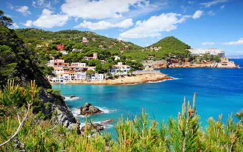 Cala Moreta: Blue, Water, Coast, Body Of Water, Coastal And Oceanic Landforms, Sea, Summer, Headland, Horizon, Shore