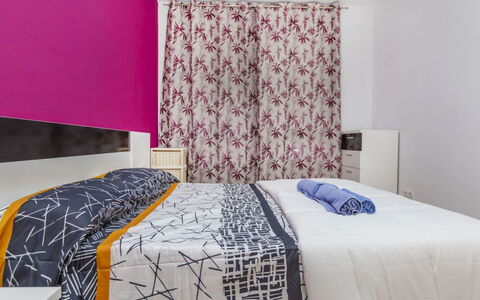 Solymar: Furniture, Interior Design, Bedroom, Bed, Bed Sheet, Flooring, Floor, Bedding, Linens, Room
