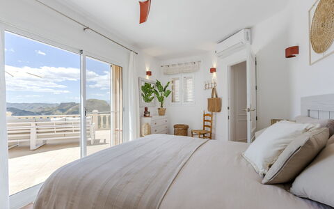 Cortijo Cabrera: Furniture, Interior Design, Ceiling, Floor, Flooring, Bedroom, Bed, Home, Lighting, Room