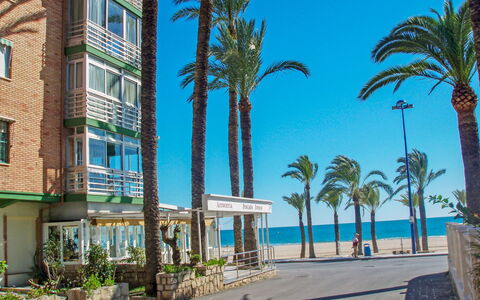 Turia Playa: Sky, Plant, Building, Water, Property, Window, Blue, Azure, Tree, Arecales