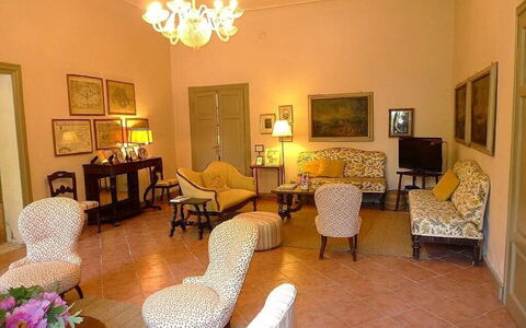 Villa Castellani: Furniture, Interior Design, Flooring, Chair, Floor, Room, Lighting, Table, Picture Frame, Living Room