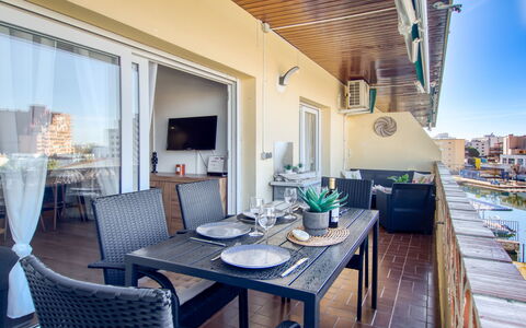 Puerto Simona: Furniture, Flooring, Apartment, Floor, Interior Design, Home, Balcony, Wood Flooring, Chair, Hardwood