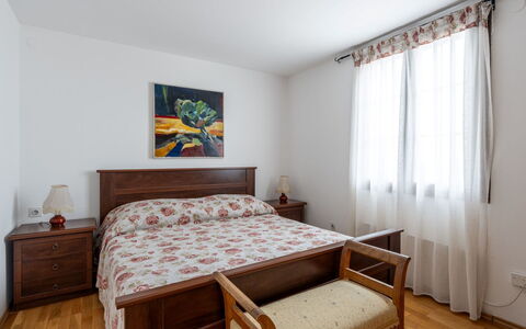 Margherita: Furniture, Bed, Interior Design, Bedroom, Floor, Bedding, Flooring, Bed Sheet, Wood, Room
