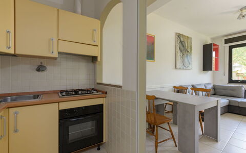 Atelier Vella: Interior Design, Flooring, Furniture, Floor, Countertop, Room, Kitchen, Ceiling, Kitchen & Dining Room Table, Apartment