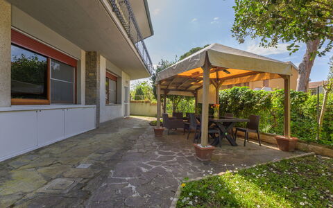 Atelier Vella: Shade, Garden, Flagstone, Landscaping, Backyard, Yard, Courtyard, Hacienda, Outdoor Structure, Houseplant