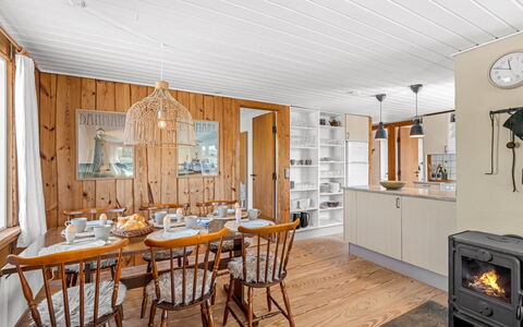 Monna - from the Sea: Wood, Ceiling, Furniture, Home, Hardwood, Kitchen, Room, Cabinetry, Wood Stain, Cottage
