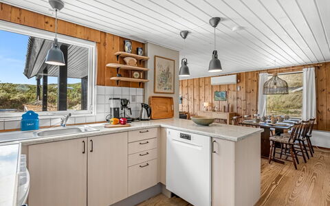 Monna - from the Sea: Kitchen, Countertop, Kitchen Appliance, Major Appliance, Wood, Cabinetry, Furniture, Interior Design, Flooring, Ceiling