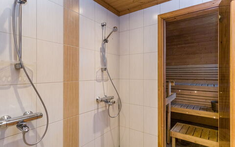 Pankamaa 12: Flooring, Wood, Floor, Interior Design, Plumbing Fixture, Ceiling, Plumbing, Room, Bathroom, Wood Stain