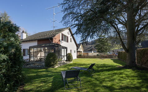 Sous-Le-Moulin: House, Residential Area, Roof, Home, Shrub, Cottage, Rural Area, Garden, Landscaping, Yard