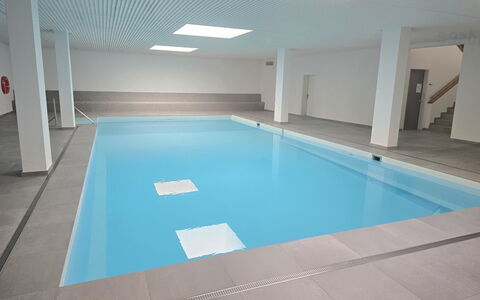 La Riva Mountain Apartment: Flooring, Floor, Ceiling, Swimming Pool, Interior Design, Composite Material, Resort, Tile, Daylighting