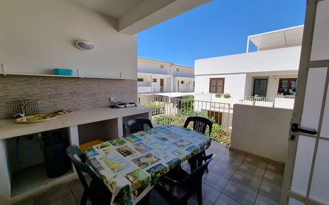 Borgo Vigata 3: Residential Area, Apartment, Human Settlement, Urban Design, Balcony, Shade, Condominium, Yard, Courtyard, Outdoor Furniture