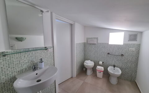 Borgo Vigata 3: Bathroom, Bathroom Sink, Plumbing Fixture, Flooring, Floor, Sink, Interior Design, Toilet, Tap, Plumbing