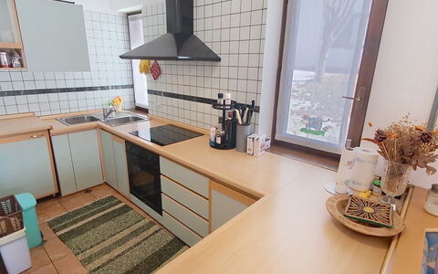 Casa Sofia: Kitchen, Countertop, Flooring, Interior Design, Wood, Kitchen Appliance, Furniture, Floor, Cabinetry, Kitchen Sink
