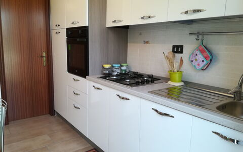 Villa Maddalena: Kitchen, Major Appliance, Kitchen Appliance, Countertop, Stove, Kitchen Stove, Flooring, Cabinetry, Home Appliance, Gas Stove