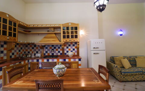 Cariddi Dimora Otranto: Kitchen, Interior Design, Flooring, Wood, Floor, Furniture, Countertop, Ceiling, Cabinetry, Kitchen Appliance