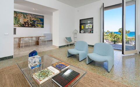 Villa Rebecca: Furniture, Interior Design, Floor, Flooring, Chair, Apartment, Shade, Resort, Living Room, Coffee Table