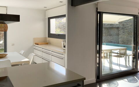 Villa Luisa: Furniture, Interior Design, Flooring, Wood, Home, Floor, Ceiling, Kitchen, Countertop, Lighting