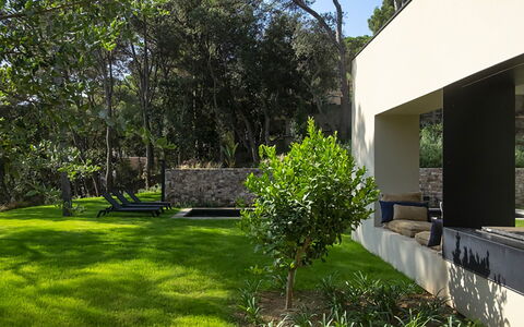 Villa Bamby: Shrub, Garden, Shade, Land Lot, Groundcover, Landscaping, Backyard, Lawn, Concrete, Yard