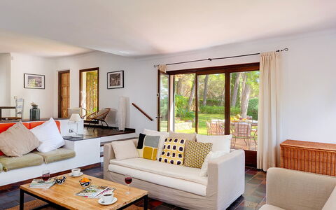 Villa Cassiopea: Furniture, Interior Design, Flooring, Floor, Couch, Wall, Living Room, Room, Table, Wood