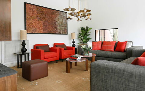 Villa Eleganza: Furniture, Interior Design, Wall, Couch, Flooring, Wood, Living Room, Floor, Table, Home