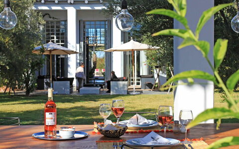 Villa Susan: Furniture, Outdoor Furniture, Chair, Outdoor Table, Shade, Leisure, Lawn, Yard, Swimming Pool, Courtyard