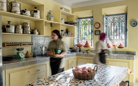 Villa Mauri: Furniture, Interior Design, Kitchen, Shelf, Shelving, Countertop, Flooring, Lighting, Home, Cabinetry