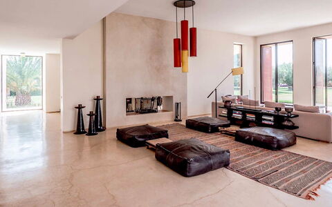 Villa Noria: Interior Design, Flooring, Floor, Furniture, Wall, Wood, Ceiling, Living Room, Room, Couch