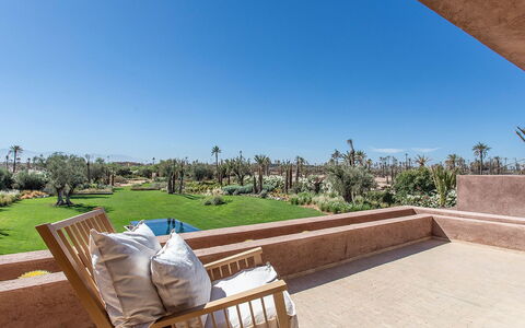 Villa Palmeraie: Garden, Landscaping, Resort, Shade, Hacienda, Outdoor Furniture, Eco Hotel, Backyard, Villa