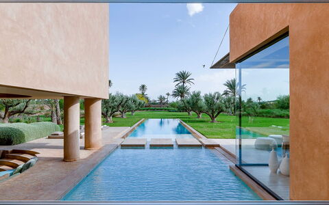 Villa Amrabat: Swimming Pool, Resort, Shade, Eco Hotel, Landscaping, Reflection, Hacienda, Water Feature, Estate