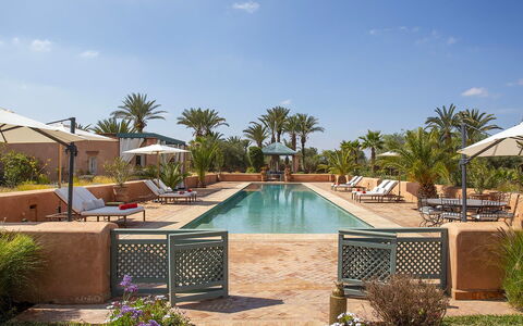 Villa Jamila: Swimming Pool, Resort, Outdoor Furniture, Hacienda, Estate, Umbrella, Shade, Landscaping, Villa