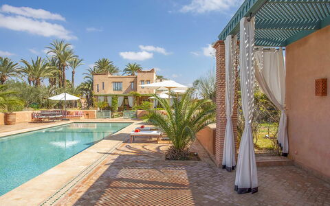 Villa Jamila: Swimming Pool, Resort, Outdoor Furniture, Hacienda, Estate, Umbrella, Villa, Landscaping, Hotel