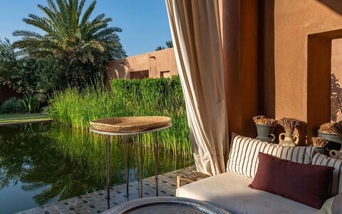 Dar Moon: Swimming Pool, Resort, Furniture, Outdoor Furniture, Shade, Eco Hotel, Hacienda, Courtyard, Backyard, Garden